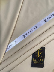 Tajzar Beige Wash & Wear Suit – Premium Unstitched Fabric