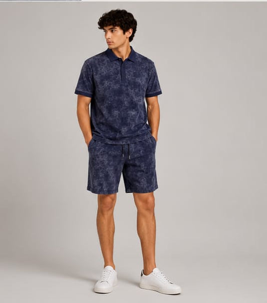 Acid wash track suit with shorts Import quality